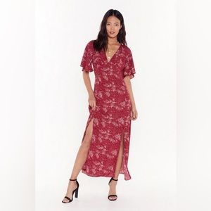 NastyGAL Floral We Care Relaxed Maxi Dress